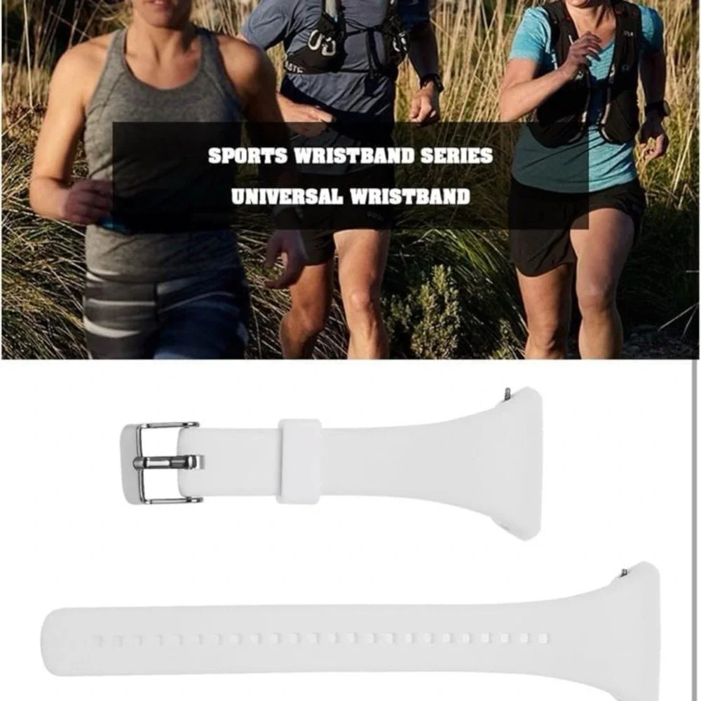 ECSiNG Silicone Watch Strap Compatible with Polar size 22 Fitness Tracker Adjust